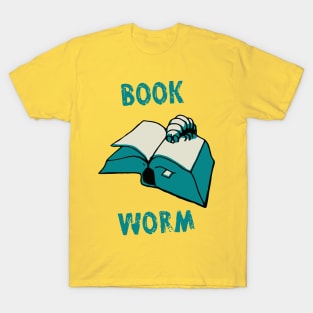 BookWorm Reading Blue Stamp T-Shirt